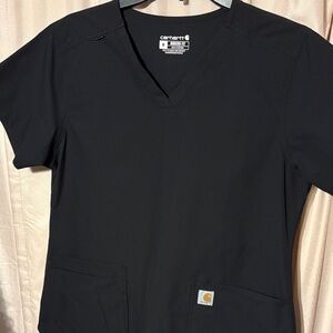 Carhartt Black V-Neck Scrub Top